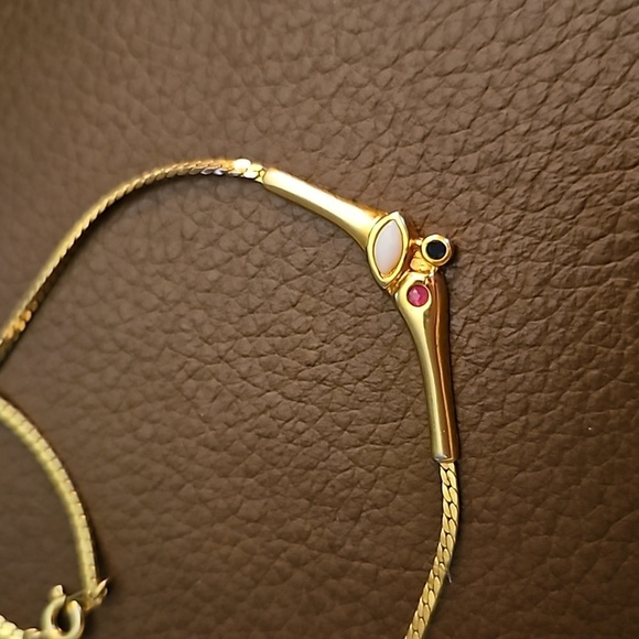 Vintage 1980s Contemporary Herringbone Chain Necklace - Picture 3 of 5